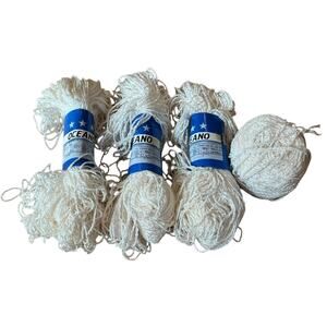 Lot of 4 Skeins Vtg Filpucci Oceano Yarn White 3 New 50 Gr Each Italy